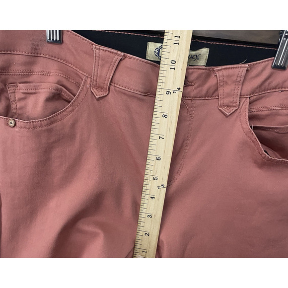 Democracy Ab Solution Jeans Womens Sz 10 Coral Tie Hem Stretch - Picture 11 of 12